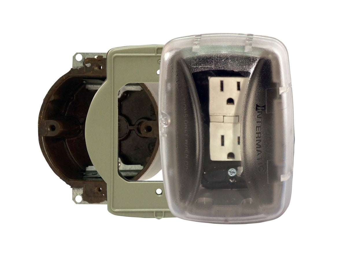 Intermatic WP3103C Plastic Weatherproof in-Use Cover, Clear - Image 1