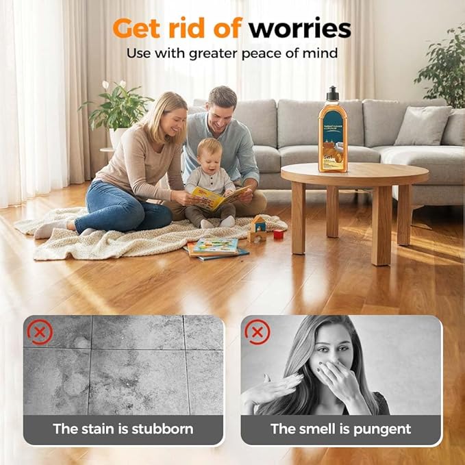 Spainho Floor Cleaner, 2026 Upgrade 5-In-1 Floor Cleaner Pro, Multi-Purpose Scrubbing Pad for Kitchen and Bathroom, Efficient Stain Remover for Families, Hardwood Surface Wax/Shine/Oil (2pcs)