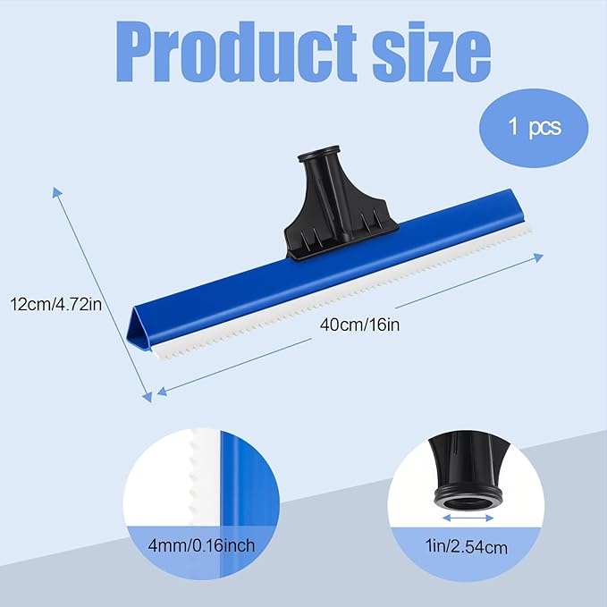 1 Pack 16 Inches Epoxy Floor Squeegees Notched Squeegee for Self Leveling Cement Urethane Epoxy Floor Tools
