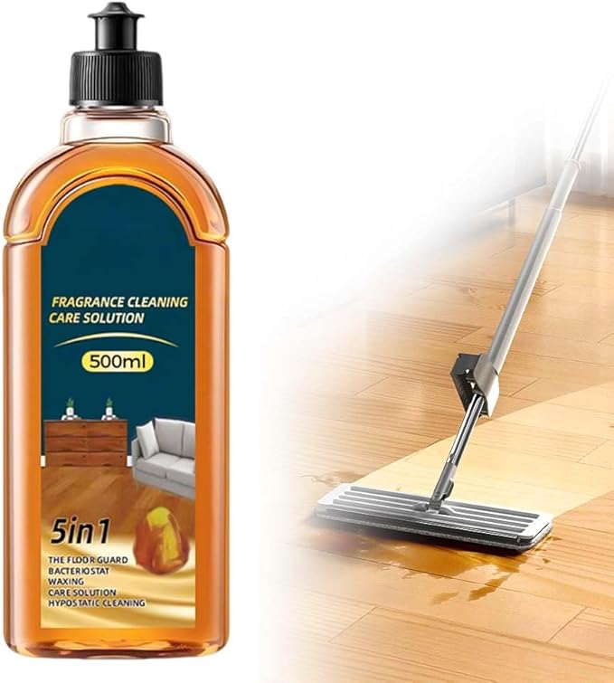 Floor Cleaner, 2026 New 5-In-1 Floor Cleaner Pro, Multi-Purpose Scrubbing Pad for Kitchen and Bathroom, Efficient Stain Remover for Families, Hardwood Surface Wax/Shine/Oil (1pcs)