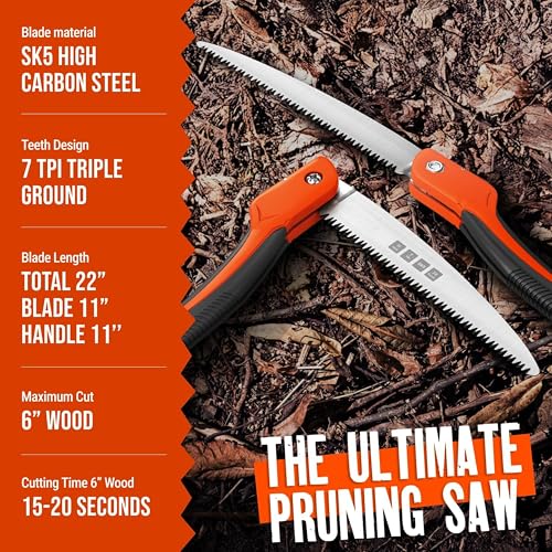 Folding Camping saw 11 Inch - Heavy Duty Pruning Saw - Image 5