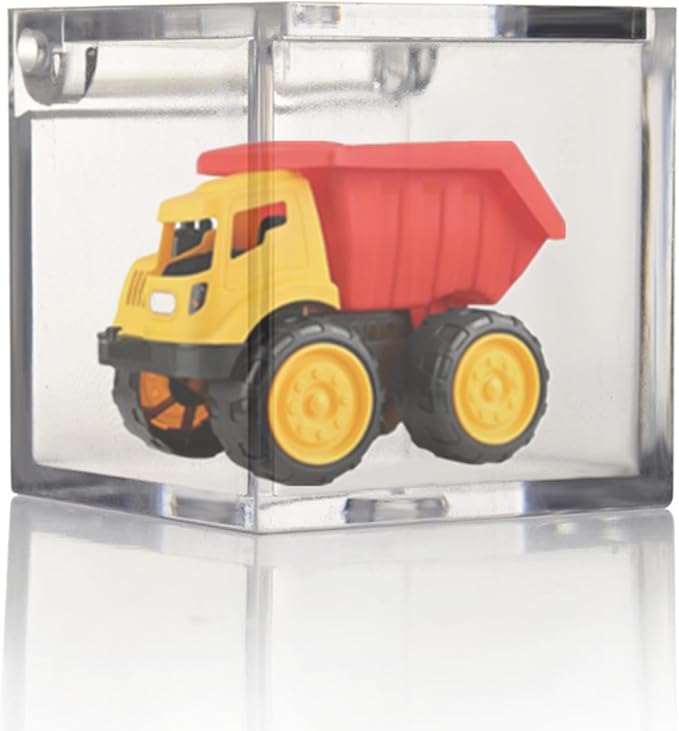 Acrylic Box with Hinge Lid, Clear Cube Display Case, Multi-Purpose Box Square Container for Holding Staples, Highlighters, Adhesive Tape, Paper Clips, Stamps, Display in Office or Home