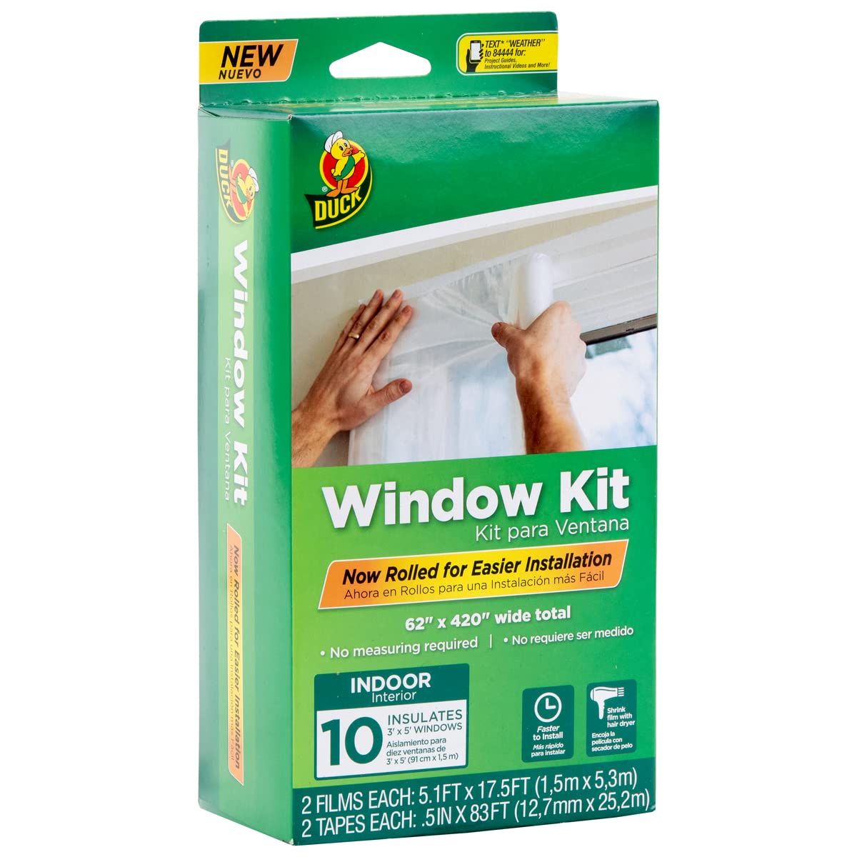 Duck Brand Window Insulation Kit, 62 in x 420 in - Image 1
