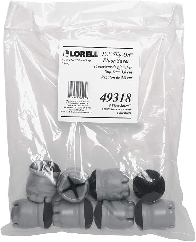 Lorell 1.5" Slip-On Floor Savers pack of 8