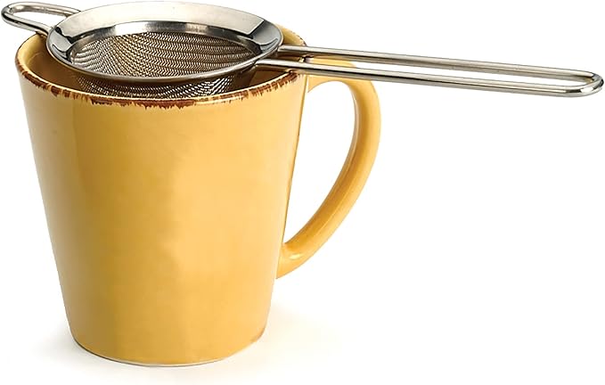 RSVP International Endurance Kitchen Collection, Stainless Steel Fine Mesh Conical Sieve/Colander, Multi-Purpose for Cooking, Baking, Loose Leaf Tea, Bar Strainer Cocktails, 3-Inch