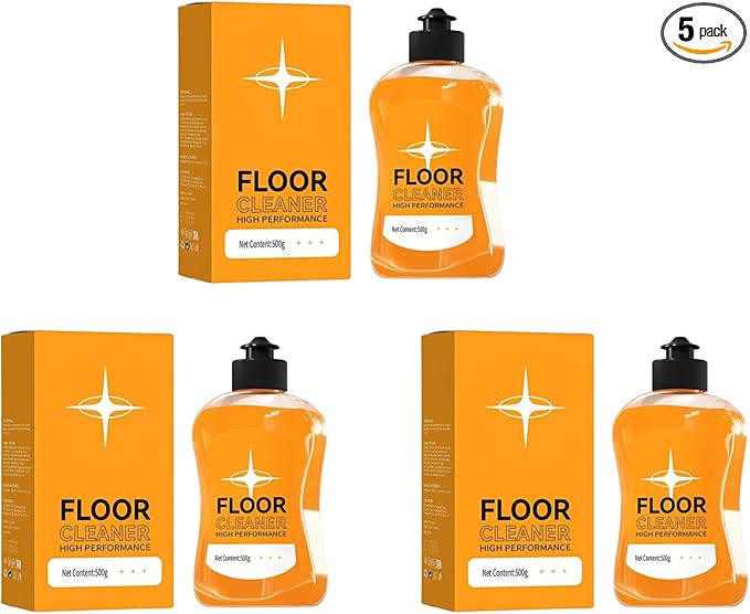 SAKER Stain Removing Floor Cleaner - 2026 New Acid Free Enzyme Formula, Concentrated Multi-Surface Solution for Hardwood/Stone/Tile/Laminate/Vinyl (5, 3.38 FL.OZ)
