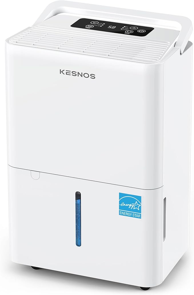 Kesnos 30 Pints Energy Star 2025 Dehumidifier for Spaces Up to 2,500 Sq. Ft, Quiet Dehumidifier for Home, Bedroom, Bathroom, Basement with Drain Hose, Featuring Mutile Mode, Auto Defrost, Timer