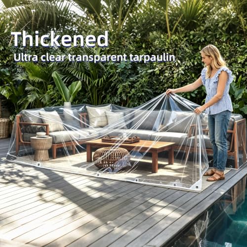 Heavy Duty Waterproof Transparent Tarp，Clear Tarp 5x7 ft - Image 6