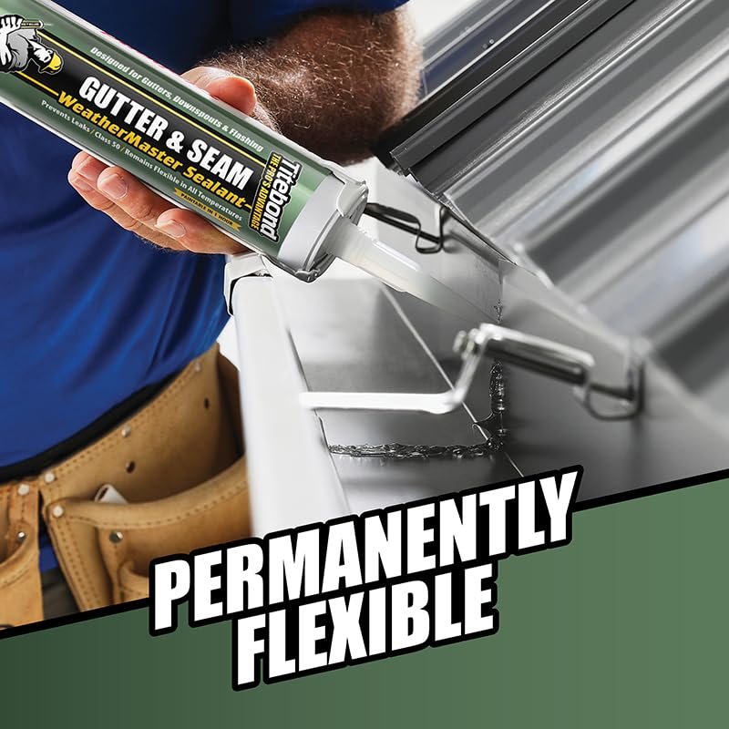 Titebond 9.5 Oz. WeatherMaster Gutter & Seam Sealant 7321 – White - Image 3