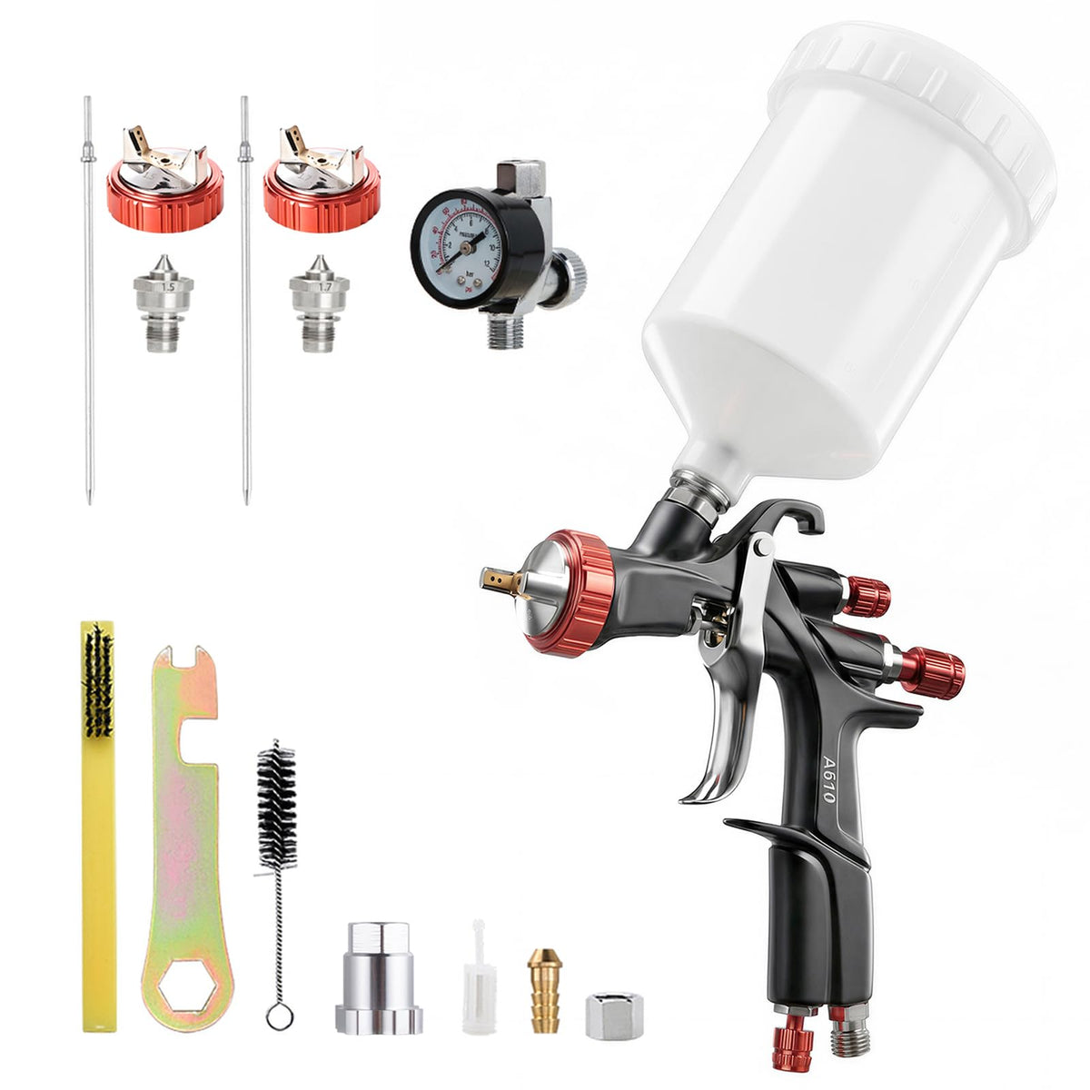 AEROPRO Tools R500 LVLP Air Spray Gun,Professional | Home Repair - Image 1