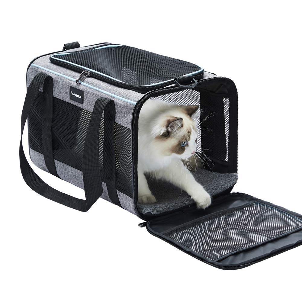 Vceoa 17.5"x11"x11" Pet Carrier for Cats - Image 1