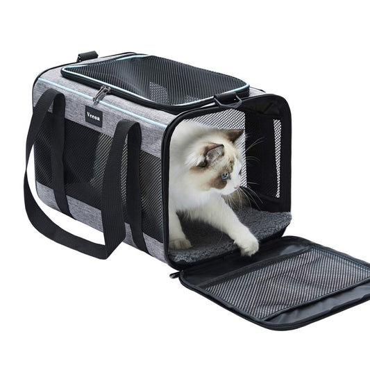 Vceoa 19"x12"x12" Pet Carrier for Cats - Image 1