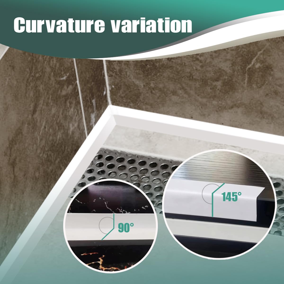 Waterproof Caulk Tape (3-Roll) – Self-Adhesive PVC Caulk Strip for Shower, Bathtub, Sink & Toilet | 1.5" x 10.5 Ft