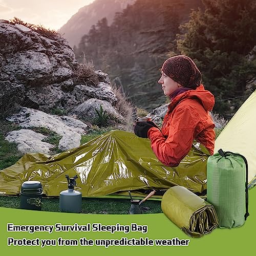 Mixweer 12 Pcs Emergency Sleeping Bag Portable Survival - Image 5