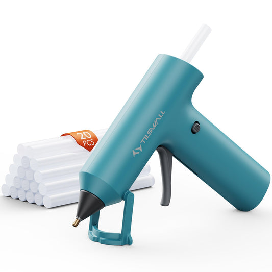 Tilswall Cordless Hot Glue Gun W106s with Rechargeable 2Ah Blue - Image 1