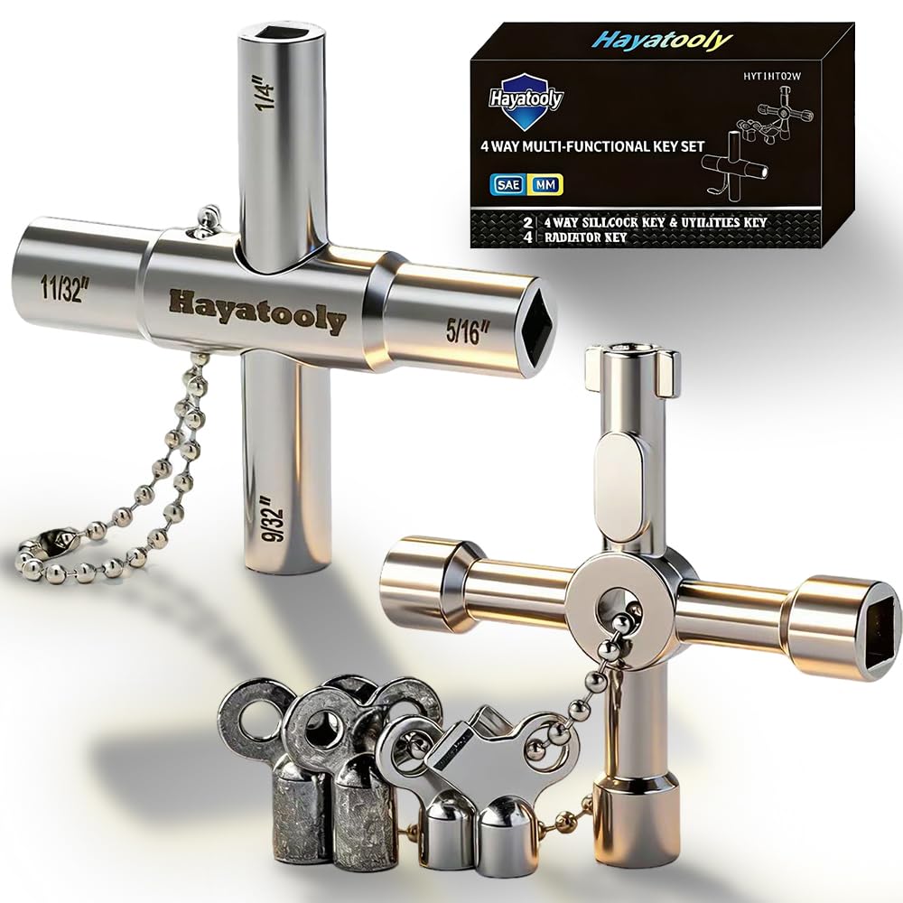 Sillcock Key and Radiator Key Set (6-Piece) - Includes 2 Water - Image 1