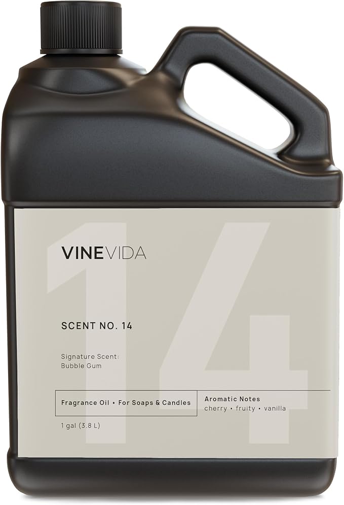 VINEVIDA [128oz] Bubble Gum Fragrance Oil for Candle Making and Soap Making - Premium Candle Scents for Soy Candles