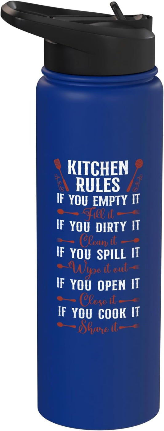 Cooking Cook Kitchen Chef Stainless Steel Insulated Water Bottle