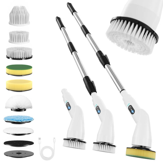Electric Spin Scrubber - Household Cleaning Brush with 8 - Image 1