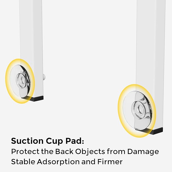 ODesign Over The Door Shower Caddy, 3-Tier Adjustable Hanging Shower Caddy with Soap Holder & 4 Hooks, Rustproof Bathroom Shower Organizer with Suction Cup, Shower Rack for Shampoo Razor - White