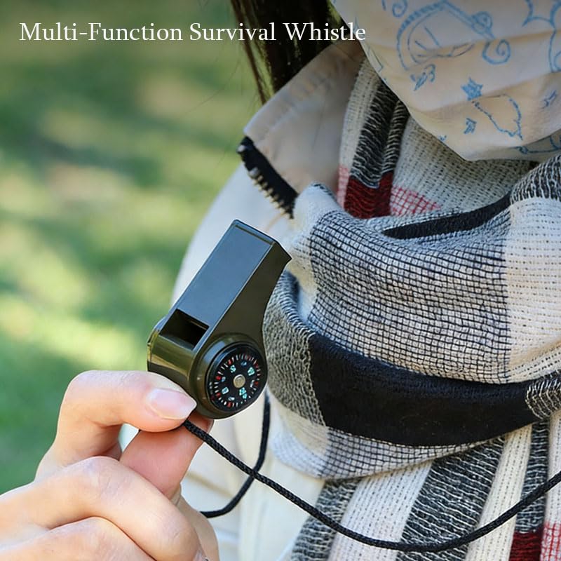 2 Pack Emergency Survival Whistle, 3-in-1 Loud Safety Whistles - Image 3