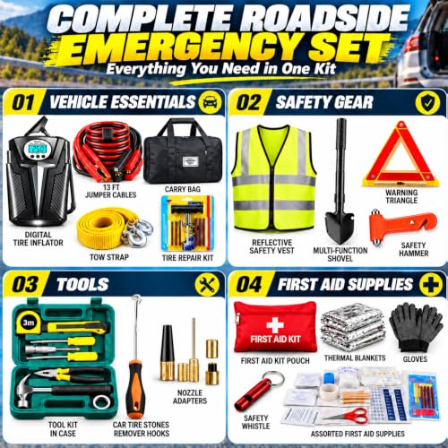 kewen Car Emergency Kit, Roadside Assistance Emergency Car - Image 7