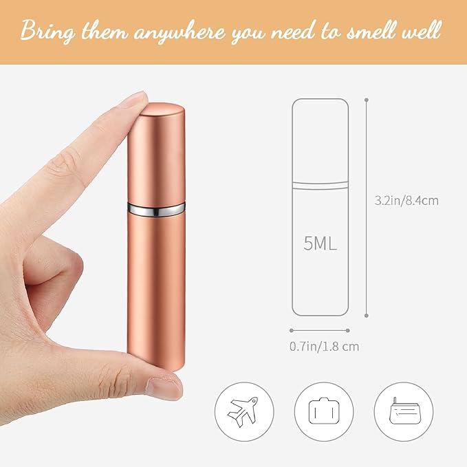 Zonon 56 Pieces 5ml Refillable Perfume Atomizer Mini Refillable Spray Perfume Bottle Portable with 56 Pieces Refill Pump Dispenser Pump Transfer Tool for Outgoing Valentine's Day(Morandi Color)