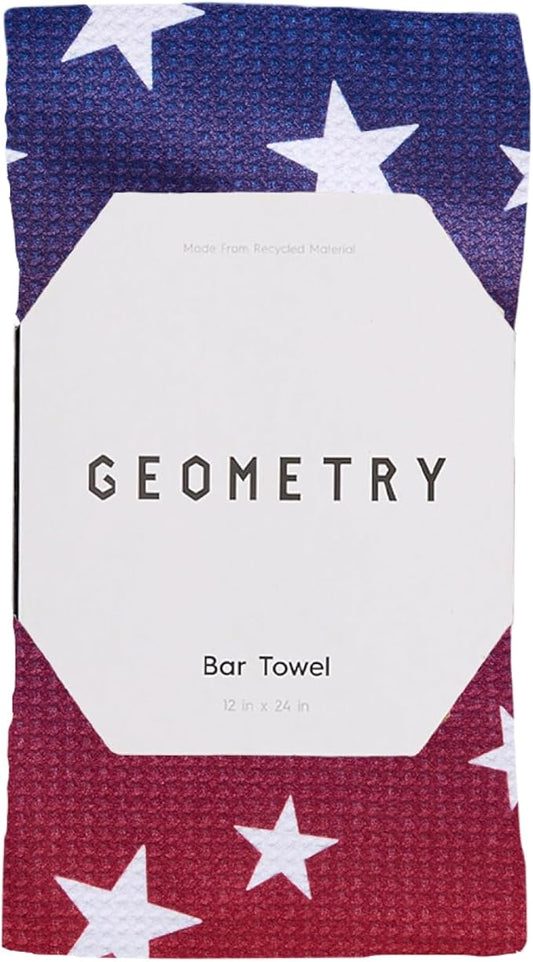 GEOMETRY Bar Towels for Kitchen Premium Towels for Cleaning Dishes & Glassware - Absorbent & Fast Drying Kitchen Towels - Gradient Star, 12" x 14" - 1-Piece