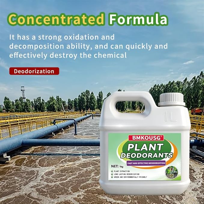 Strength Odor Eliminator Concentrate - 1 KG Outdoor Trash Can Deodorizer & Liquid Odor Remover (Pet Safety) Trash Can Odor Eliminator - Safety & Fast-Acting Deodorizer to Eliminate Odors