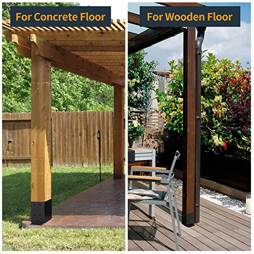 4 Pcs 4"× 4" Post Base (Inner Size 3.6"x3.6") Post Brackets - Image 5