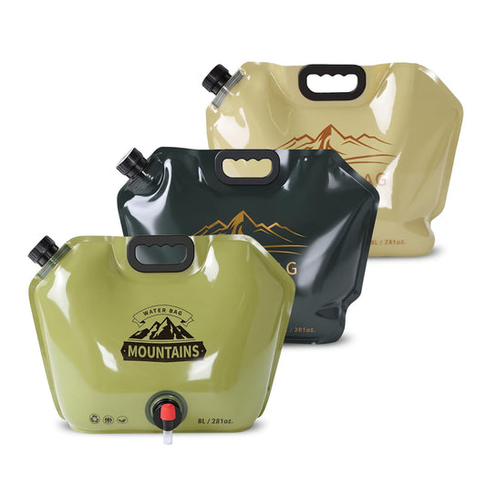 3 Pack Collapsible Water Container 2 Gallon with Spout - Image 1