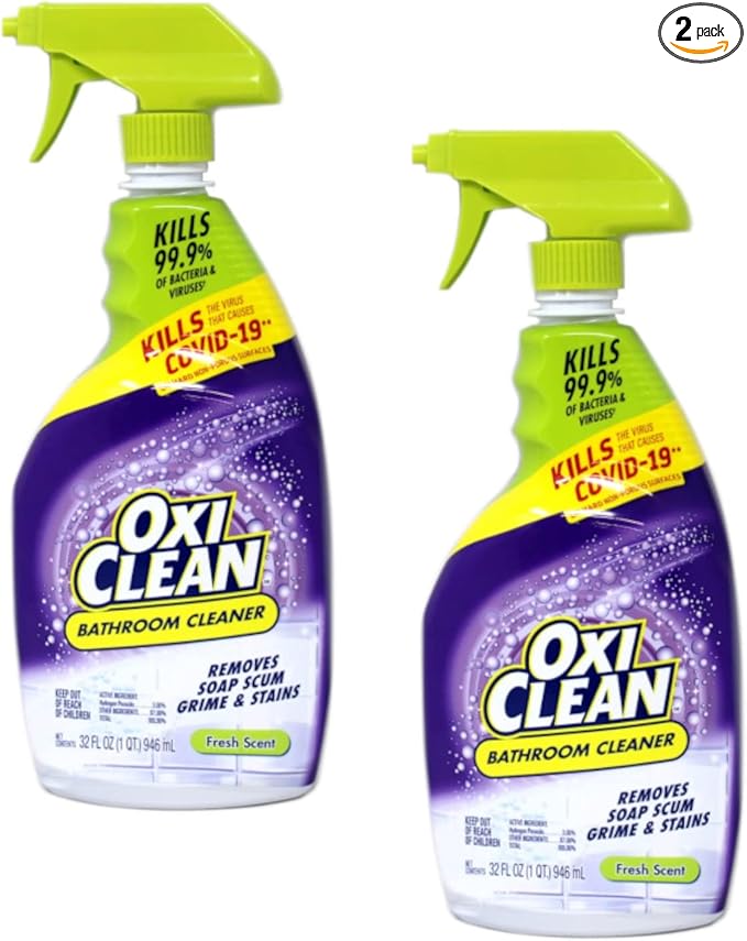 OxiClean Shower, Tub & Tile Cleaner 32 oz (Pack of 2)