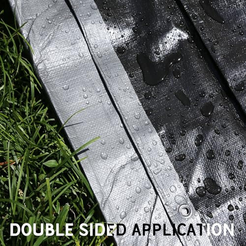 STARPYNG-12 Mil Silver/Black 12x16 Feet Tarp-Heavy Duty - Image 5