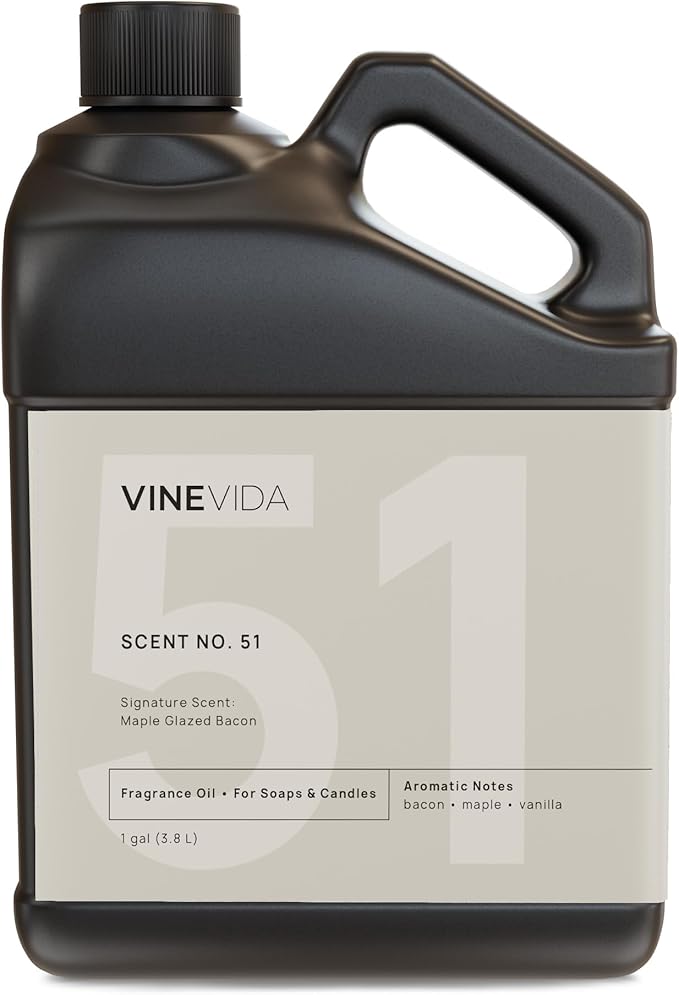 VINEVIDA [128oz] Maple Glazed Bacon Fragrance Oil for Candle Making - Made in USA Scents for Soap Making - Natural Candle Fragrance Oil