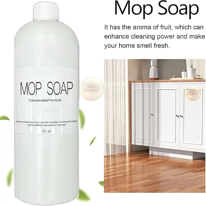 Mop Soap for Floor Cleaning, Highly Scented Brazilian Waves Floor Cleaner, 120ml Multisurface Bathroom & Kitchen Cleaner for Bathroom, Kitchen, Tile, Hardwood & Laminate Surfaces (1, 2Pcs)
