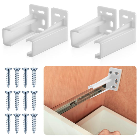 2 Pair Rear Drawer Track Socket Back Plates Mounting | Hand Tools - Image 1