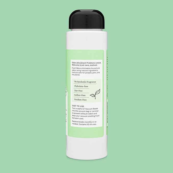 Vacuum Odor Eliminating Beads 5.25oz | Natural Plant-Based Deodorizer | Keeps Vacuum Fresh