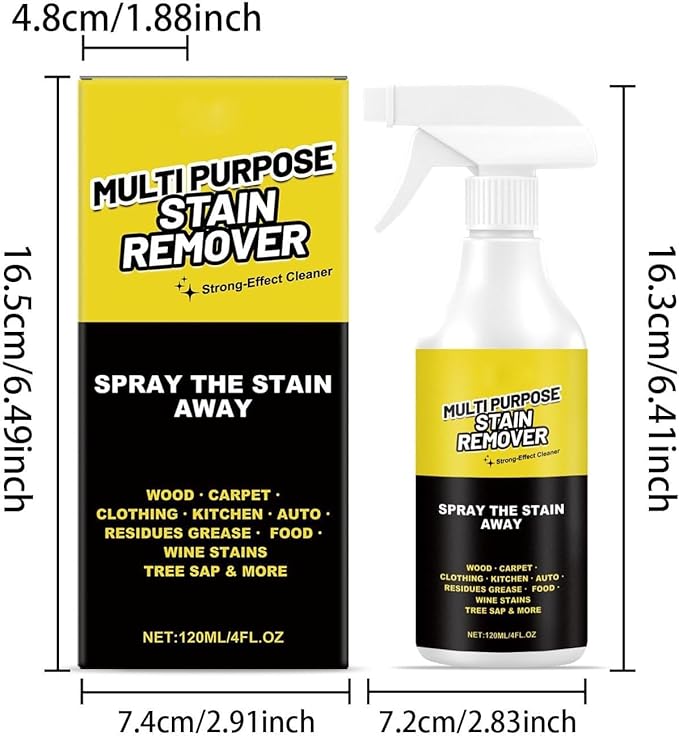 Power Spray，Multi-Purpose Stain Remover, Fast-Acting Formula for Kitchen, Floor, Toilet & Car | Hard Water Deposits, Rust Stains, Yellowing & Tough Grime | Heavy-Duty Surface Deep Cleaner