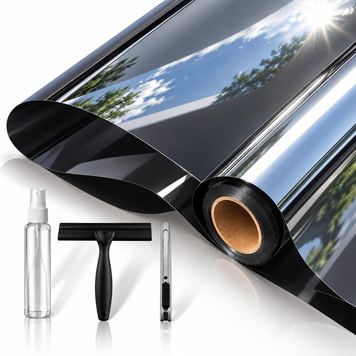 Coavas One Way Window Privacy Film See Out Not In UV Blocking - Image 1