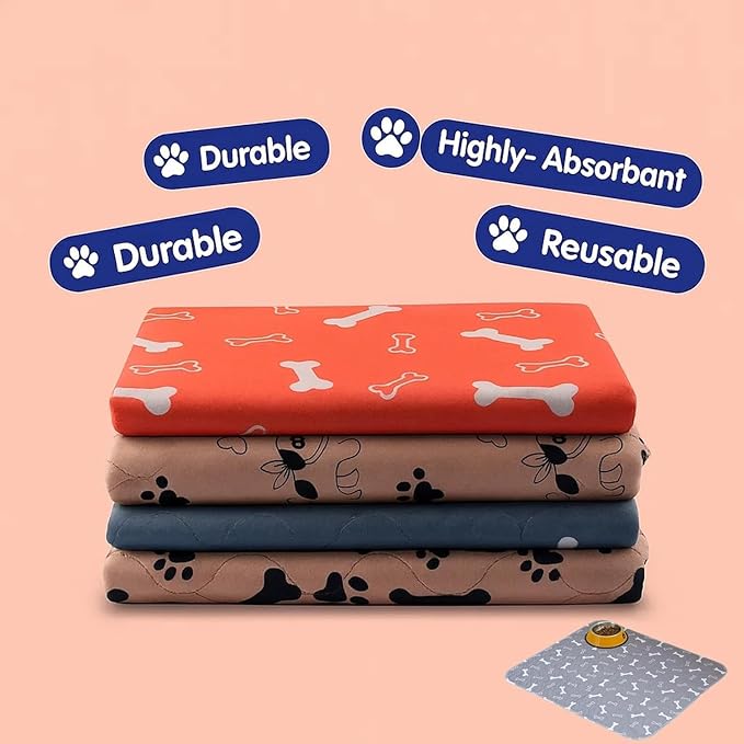 Puppy Pads with pheromones, 2026 Upgraded Washable Puppy Pads for Dogs & Cats, Pee Pad - Leak & Odor Waterproof, Non-Slip Base, Easy to Clean & Reusable (Grey, XS: 11.8" × 11.8")