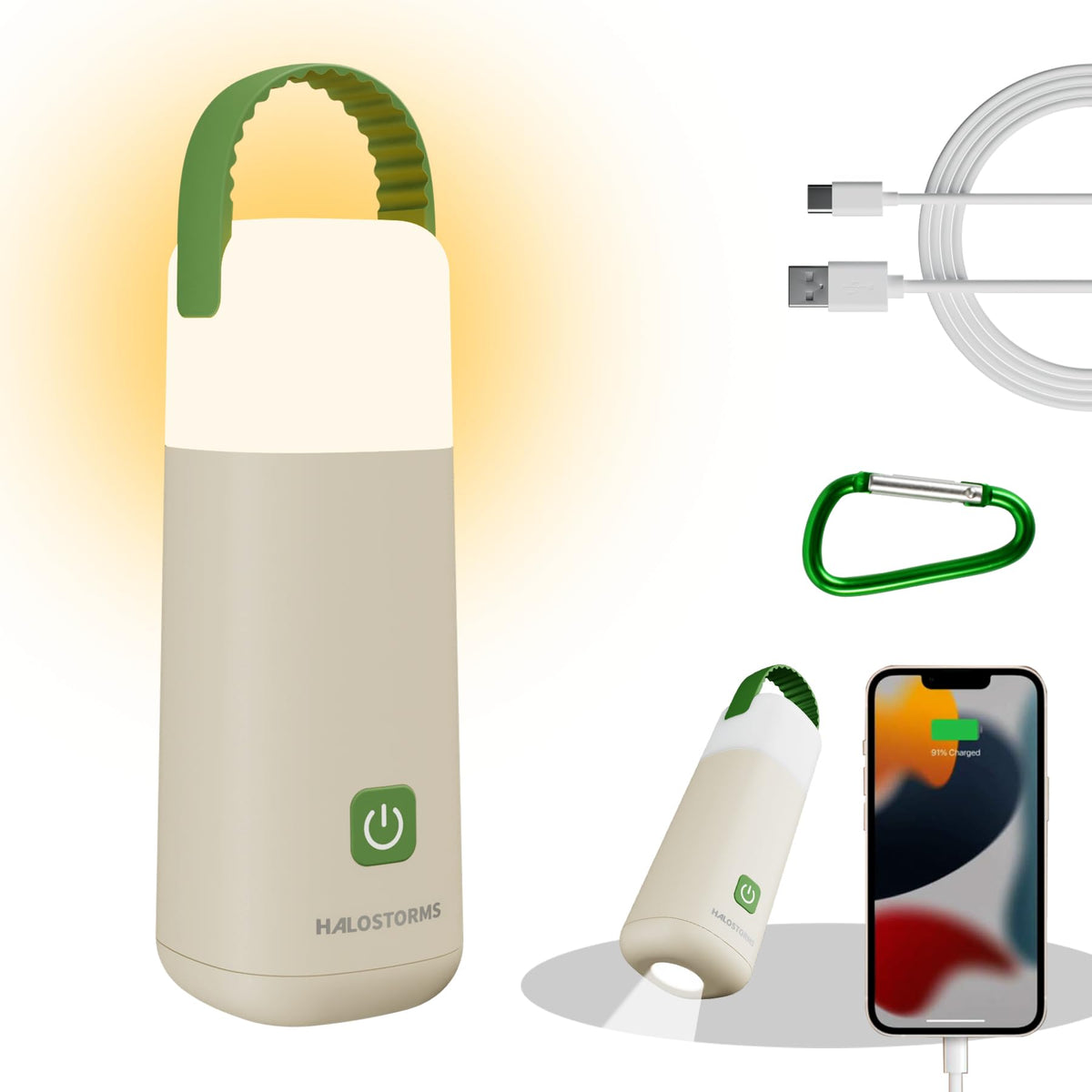 Rechargeable Camping Lantern, 350h Runtime Mini Flashlight - Image 1