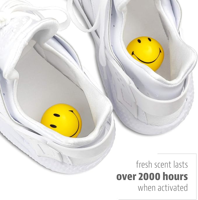 Sneaker Balls Odor-Fighting Shoe Fresheners, Eliminates Unpleasant Smells, Perfect For Sneakers, Gym Bags, Gear Bags, Drawers, Lockers, And More!, Football, 2 Pack