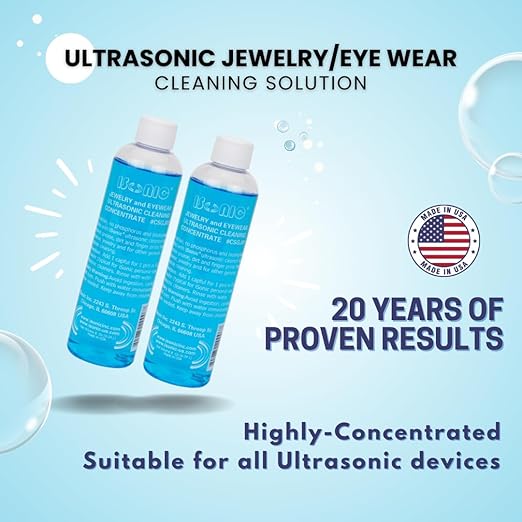 iSonic - CSGJ01x2 CSGJ01-8OZx2 Ultrasonic Jewelry/Eye Wear Cleaning Solution Concentrate (Pack of 2)