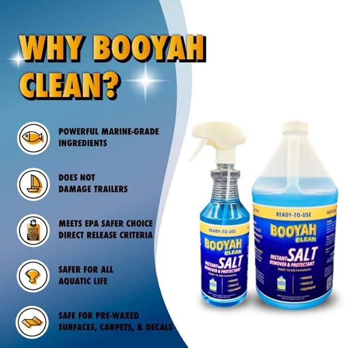 Booyah Clean Instant Salt Remover & Protectant READY-TO-USE - Perfect to Wash Salt Away, Prevent Saltwater Corrosion, EPA Safer Choice Direct Release