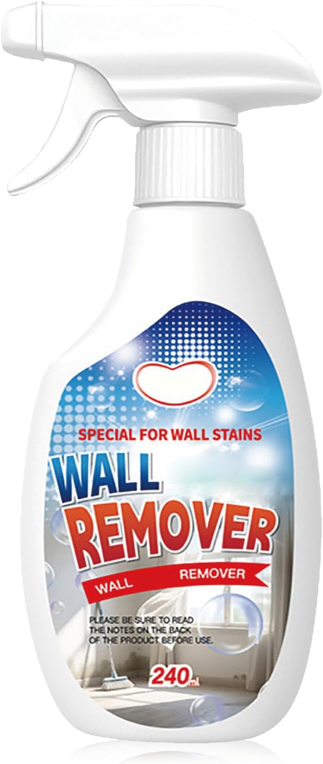 Highly Effective Removal Spray, 8.46 Fl.Oz Wall Cleaner Spray, Multi-Surface Cleaning Solution,Dirt, Dust And Stain Remover,for Wood,Tile,Fabric,Bathrooms,Kitchens (1, 8.12 fl.oz)