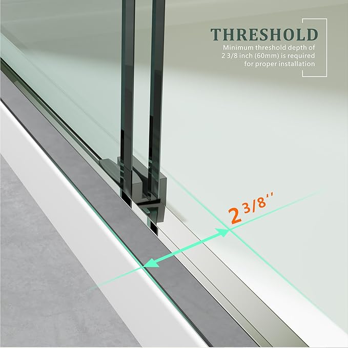 Chrome 56"-60" x 57" Adjustable SGCC/ANSI Certified Tempered Glass Shower Door for Bathtub,Leak-Proof Sliding Reversible Design Tub Door for DIY-Friendly Remodel with Stainless Steel Handles