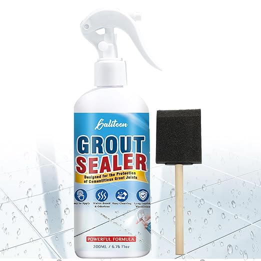 Grout Sealer, Waterproof Grout Sealant Spray, Tile Grout Sealer, Long Lasting Clear Grouts Sealers for Shower Tile, Floors, Protect Marble, Ceramic and Granite Surface Grout Cleaner 200ML