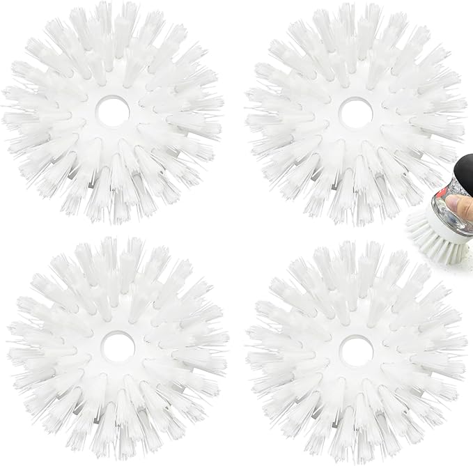 Shadowgallery Palm Brush Refills for OXO (New Generation) - 1 Count, White, Plastic/Nylon Bristles, Plastic Handle, Dish & Utensils