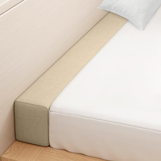 Bed Gap Filler,High-Density Bed Crack Filler with Removable Cover,Mattress Extender for Headboard Gap,Spacer Filler Between Mattress and Wall,Bed Wedge Gap Filler,Beige,39"x2"x6",Twin/Twin XL