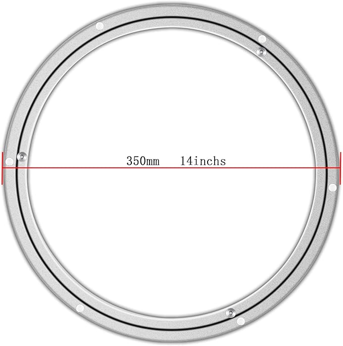 Aluminum Lazy Susan Bearing Metal Rotating Turntable Bearings Swivel Plate Hardware for Dining-Table and Workbench (14 Inchs) …
